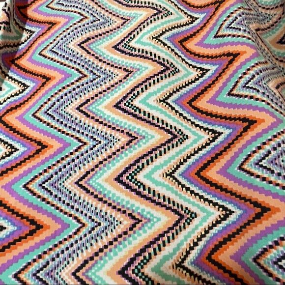 Chevron sorbet colors high low blouse XS - Picture 2 of 7